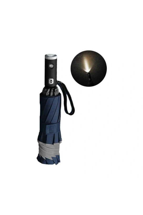 Bidebuvar Mavi El Fenerli Şemsiye