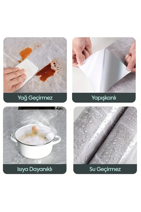 Bidebuvar Mermer Desenli Kaplama Kağıdı 5 Metre