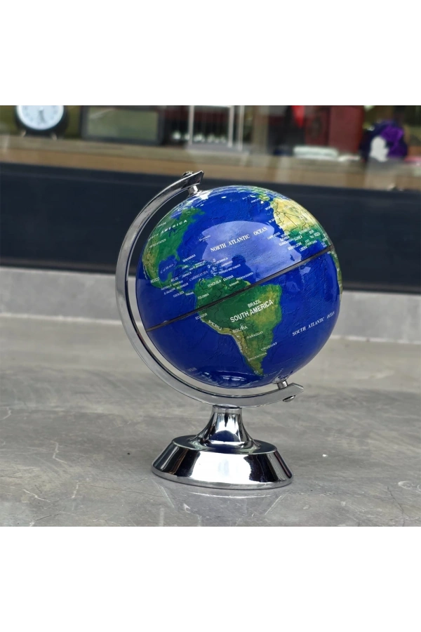 Bidebuvar Metal Ayaklı Mavi Dünya Küresi