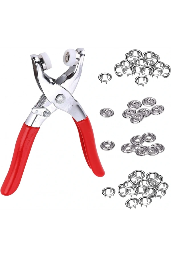 Bidebuvar Metal Çıtçıt Pensesi ve Düğme Seti