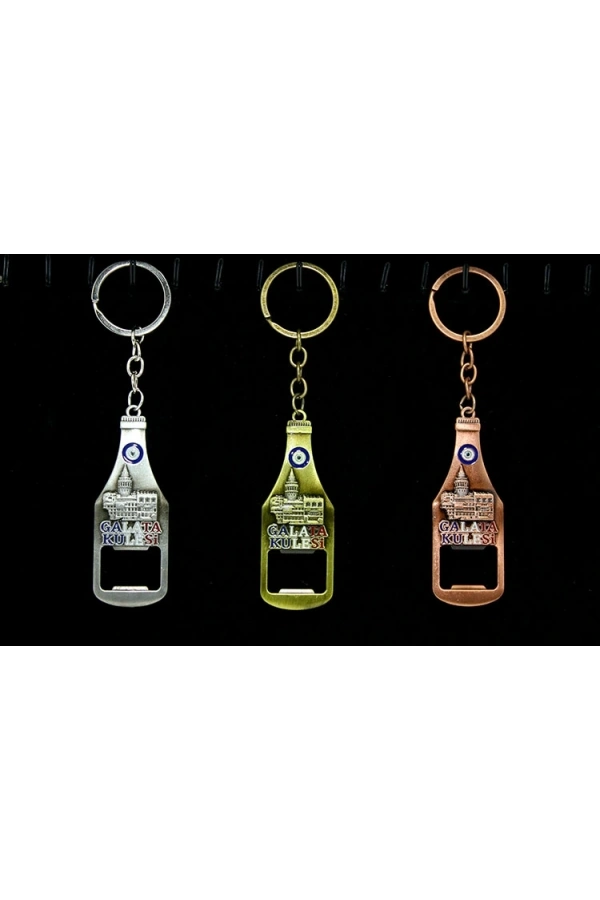 Bidebuvar Metal Galata Kulesi Anahtarlık Ve Açacak Model 1