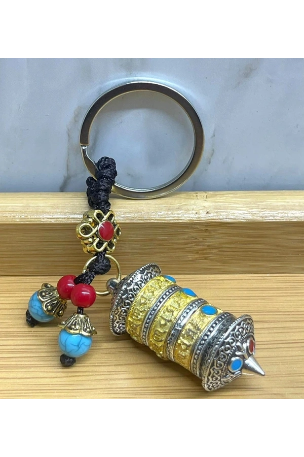 Bidebuvar Metal Tibet Şans Çarkı Anahtarlık