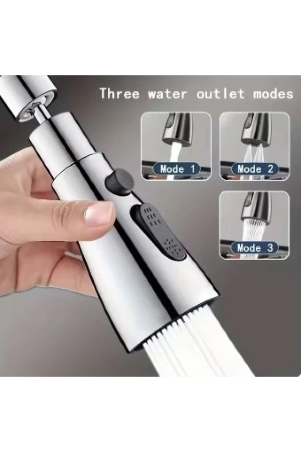 Bidebuvar Metalik Musluk Başlığı 3 Fonksiyon