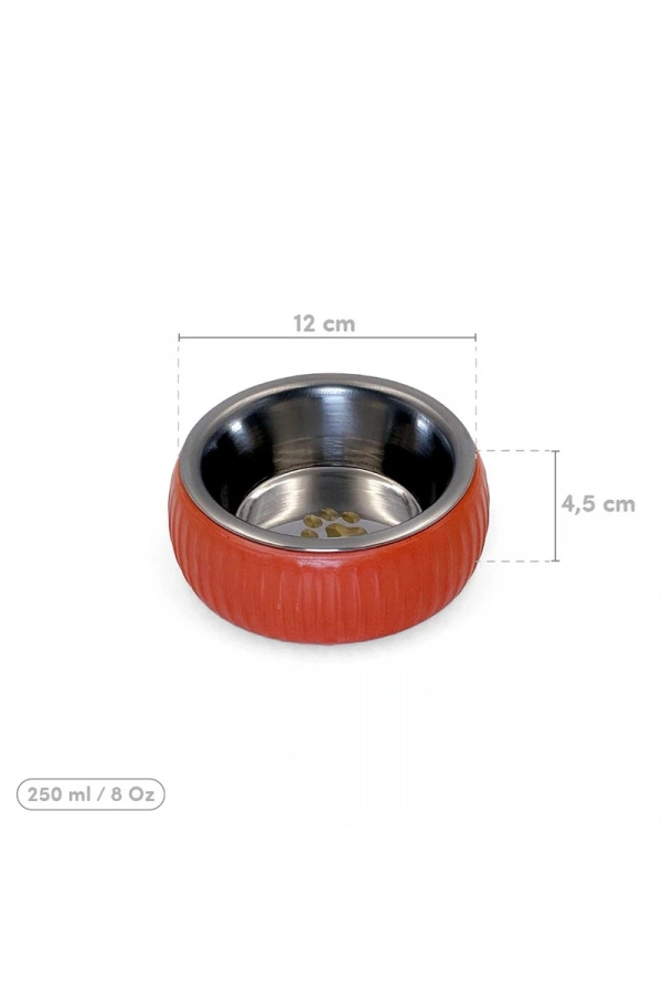 Bidebuvar Mikopet Organik Seramik Mama Kabı Kiremit