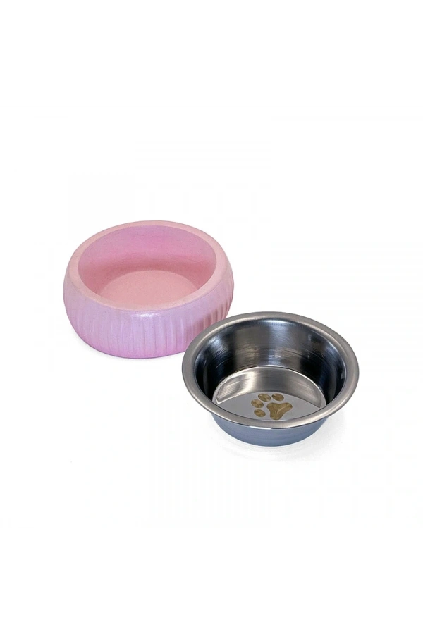 Bidebuvar Mikopet Organik Seramik Mama Kabı Pembe