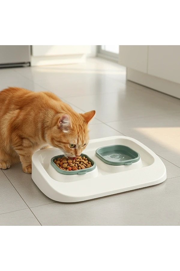 Bidebuvar Mikopet Yeşil 2si 1 Arada Mama Ve Su Kabı