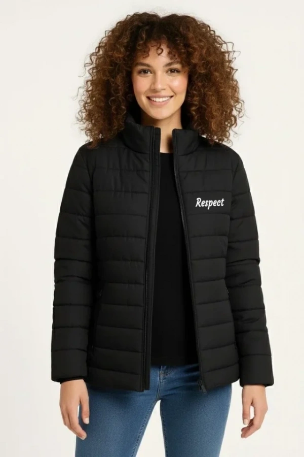 Bidebuvar Mikro Su İtici Kapitone Baskılı Astarlı Fermuarlı Bomber Mont - Siyah