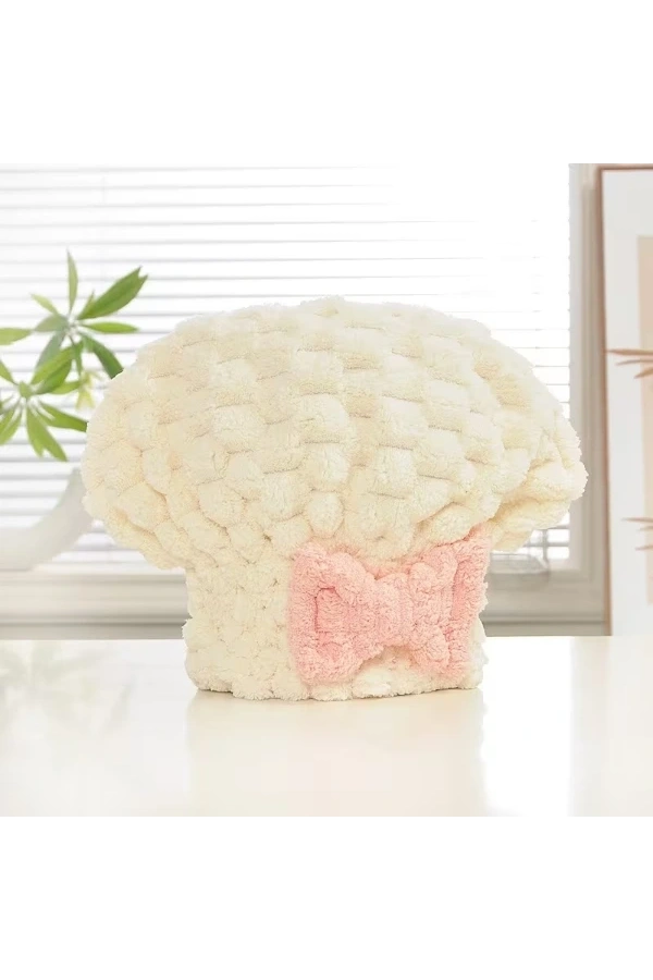 Bidebuvar Mikrofiber Örgü Saç Kurutma Bone Havlu