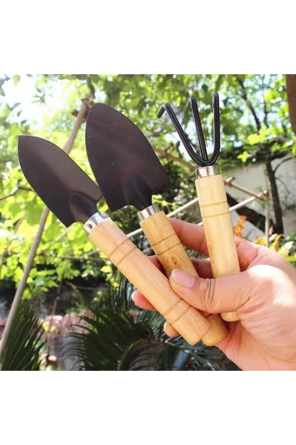 Bidebuvar Mini Ahşap Hobi Bahçe Seti 3 Adet