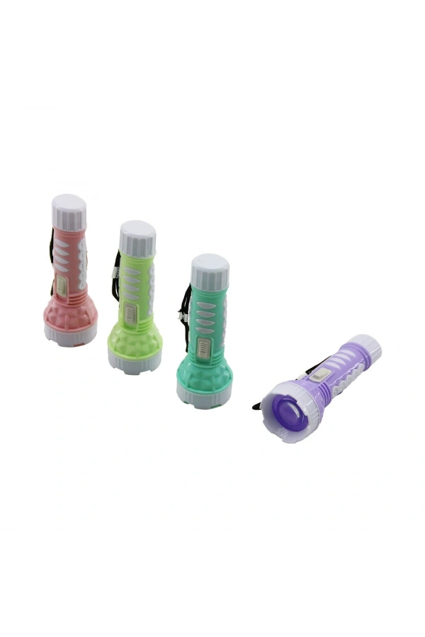 Bidebuvar Mini Boy Led El Feneri - Pilli - Renkli Plastik