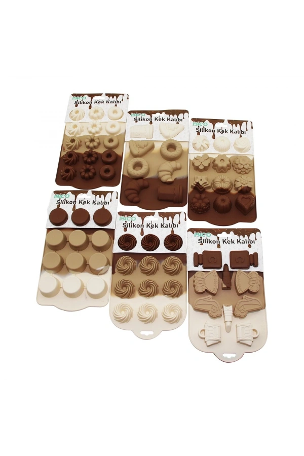 Bidebuvar Mini Muffin Kek Kalıbı - Silikon - Karışık Model