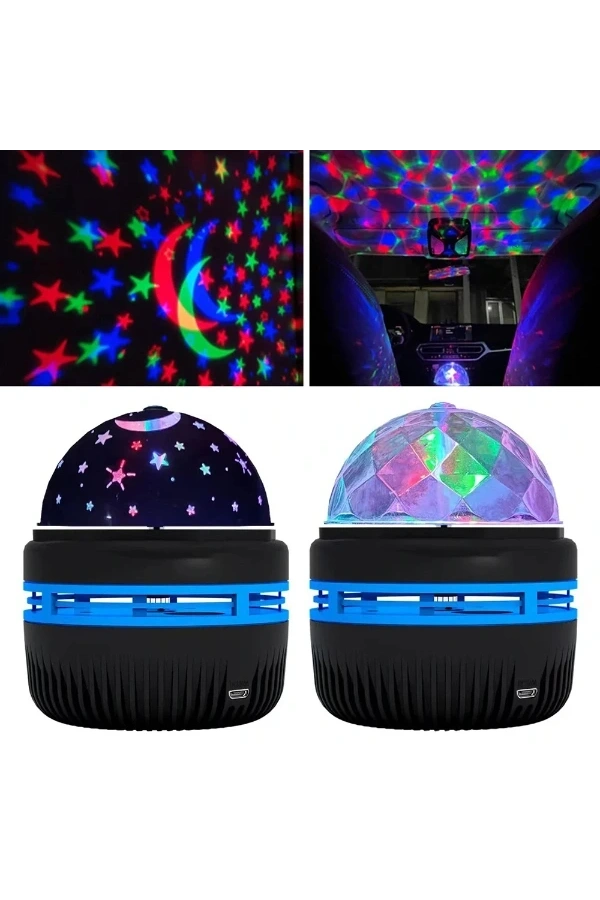 Bidebuvar Mini Yıldızlı Projektör Gece Lambası