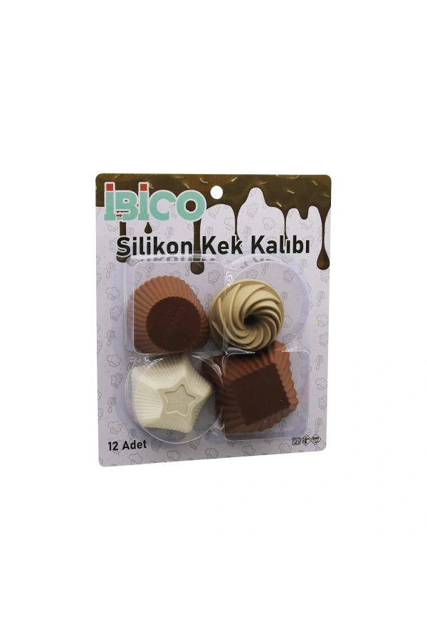 Bidebuvar Muffin Kek Kalıbı Seti - 12li Paket - Karışık Şekilli Set
