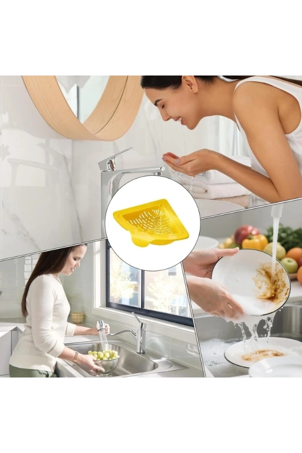 Bidebuvar Mutfak ve Banyo Üçgen Lavabo Süzgeci