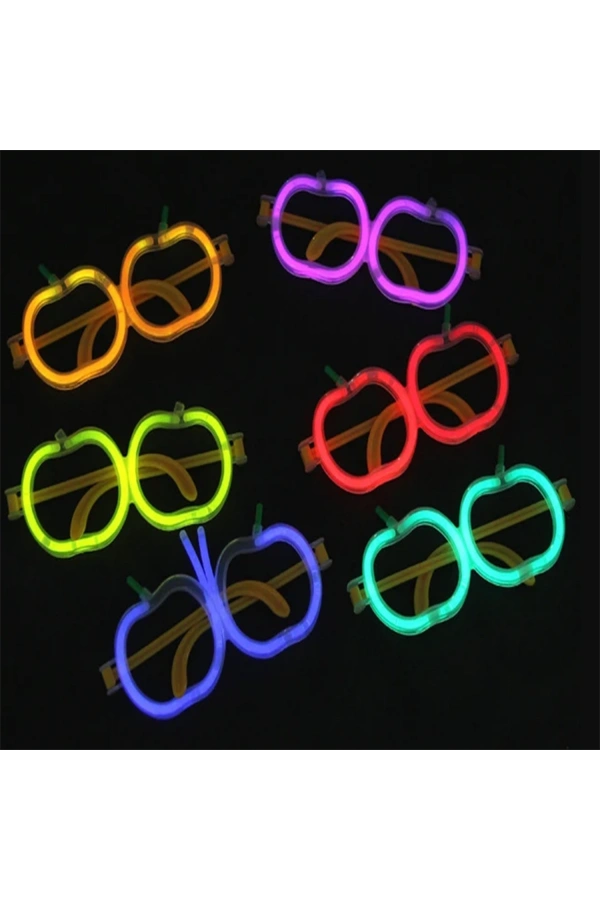 Bidebuvar Neon Stick Elma Gözlük Seti 12 Adet
