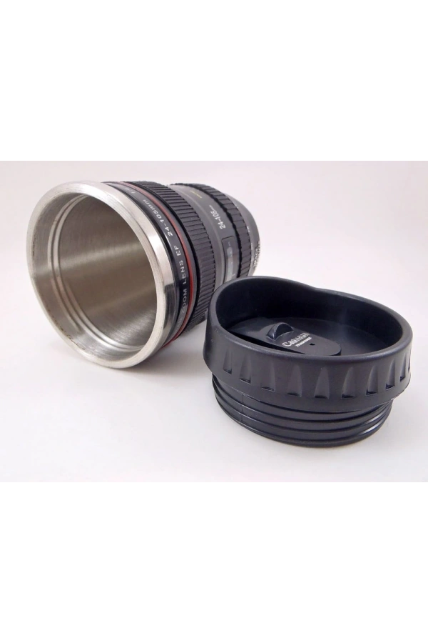 Bidebuvar Objektif Görünümlü Termos Bardak