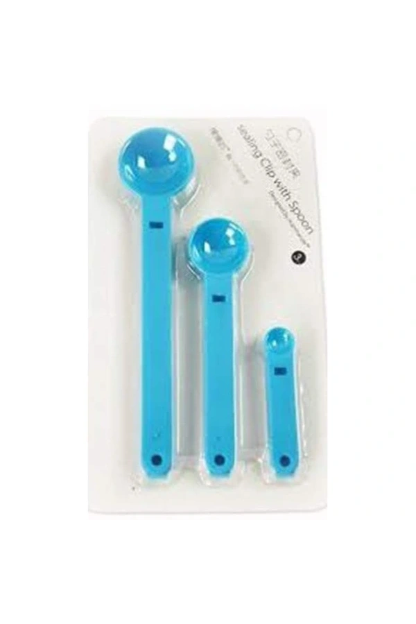 Bidebuvar Ölçme Kaşıklı Poşet Klipsi 3lü Paket