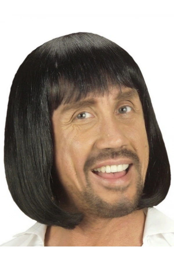 Bidebuvar Ortaçağ Peruğu Kısa Siyah