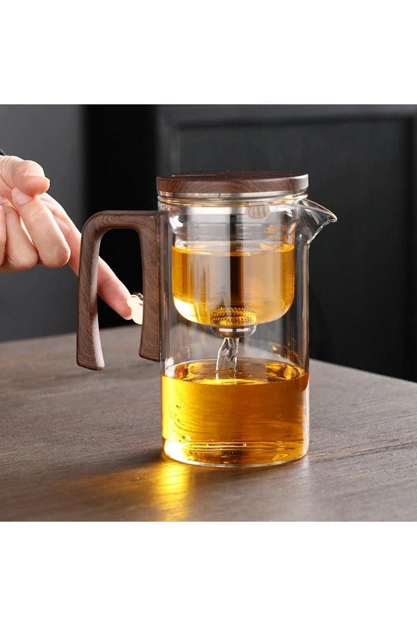 Bidebuvar Otomatik Cam Demlik Ve 2li Bardak Seti