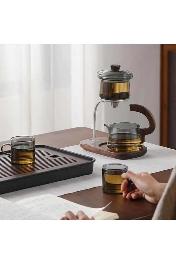 Bidebuvar Otomatik Manyetik Borosilikat Demlik Seti