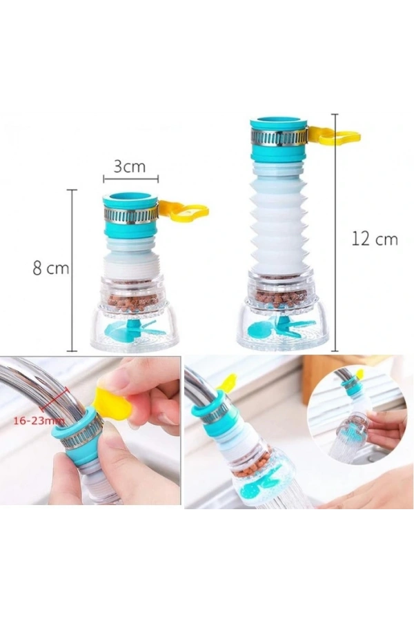 Bidebuvar Oynar Başlıklı  Pervaneli Taşlı Musluk Başlığı