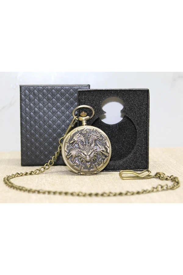 Bidebuvar Özel Kutulu Dragonlu Antik Köstekli Saat