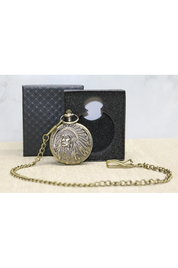 Bidebuvar Özel Kutulu Kızılderili Köstekli Saat