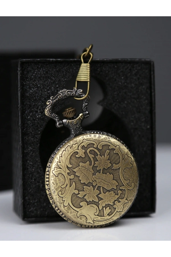 Bidebuvar Özel Kutulu Mandala Deseni Köstekli Saat