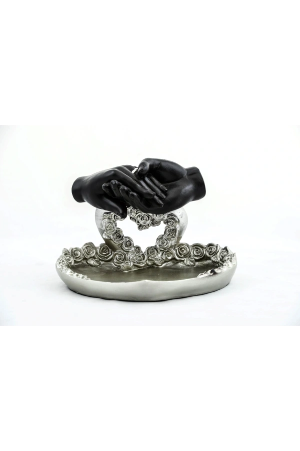 Bidebuvar Özel Tasarım Kalpli Polyester Sunum Tepsisi