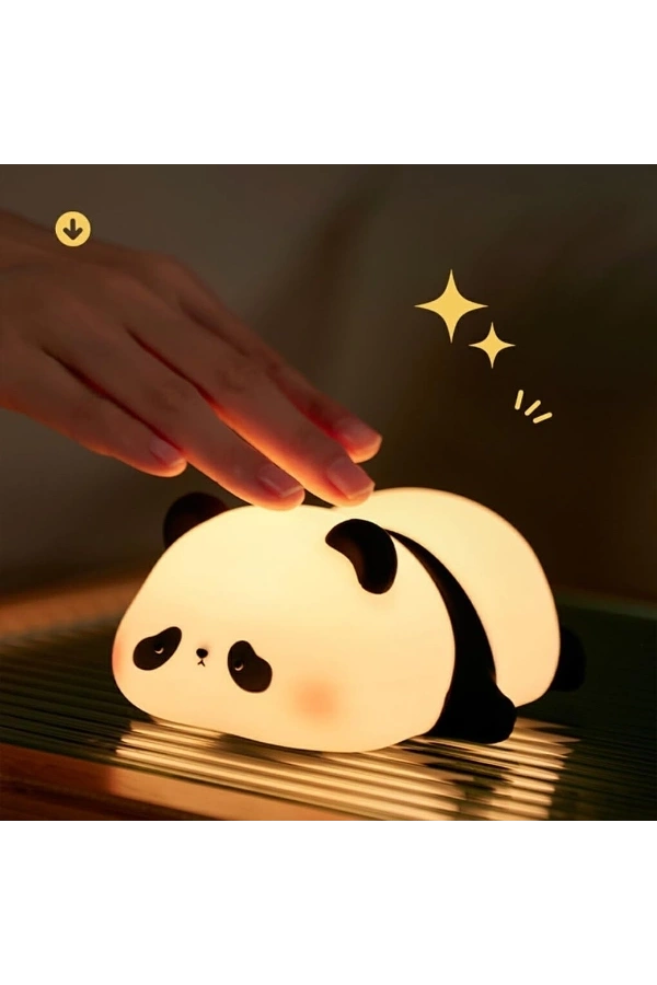 Bidebuvar Panda Tasarımlı Renk Değiştirebilen Dokunmatik Gece Lambası