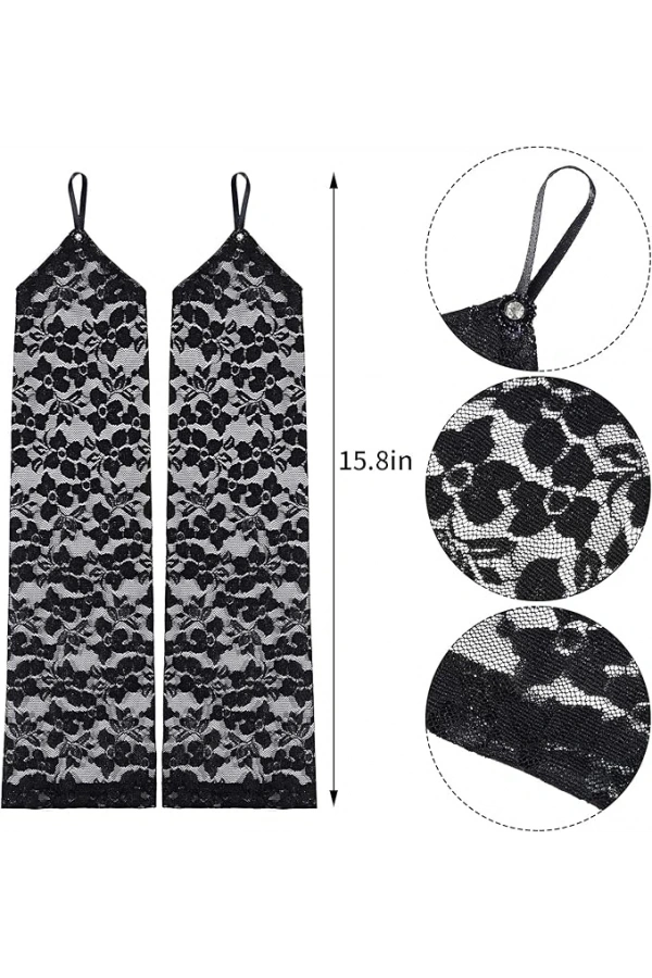 Bidebuvar Parmak Askılı Zarif Dantel Eldiven