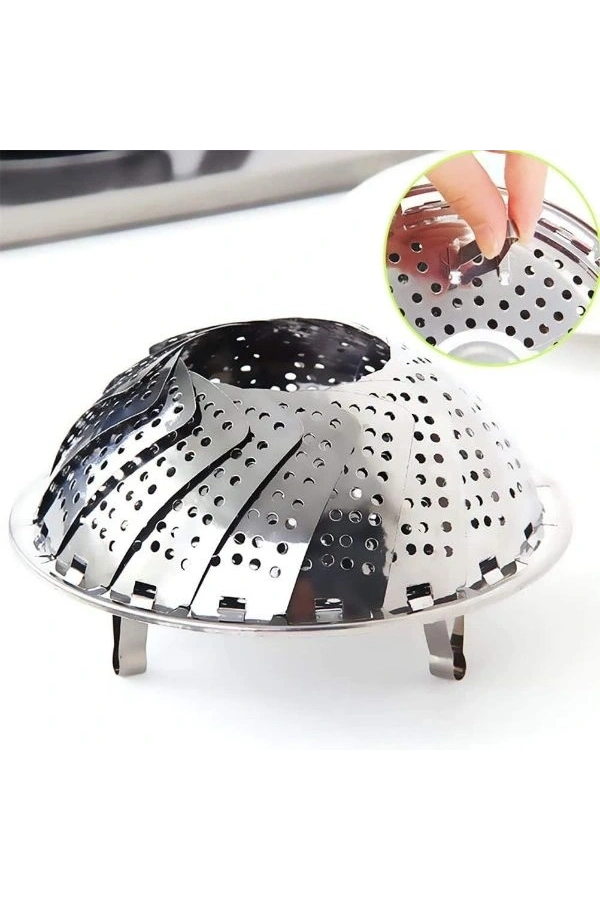 Bidebuvar Paslanmaz Çelik Buharda Pişirme Sepeti