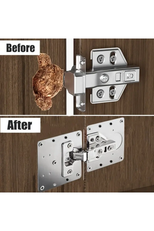 Bidebuvar Paslanmaz Çelik Menteşe Onarım Plakası