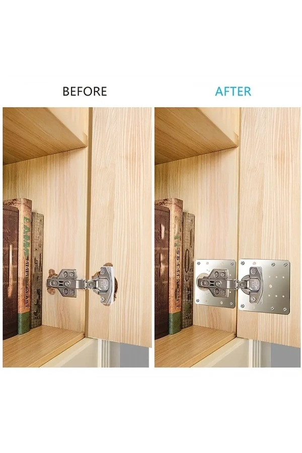 Bidebuvar Paslanmaz Çelik Menteşe Onarım Plakası