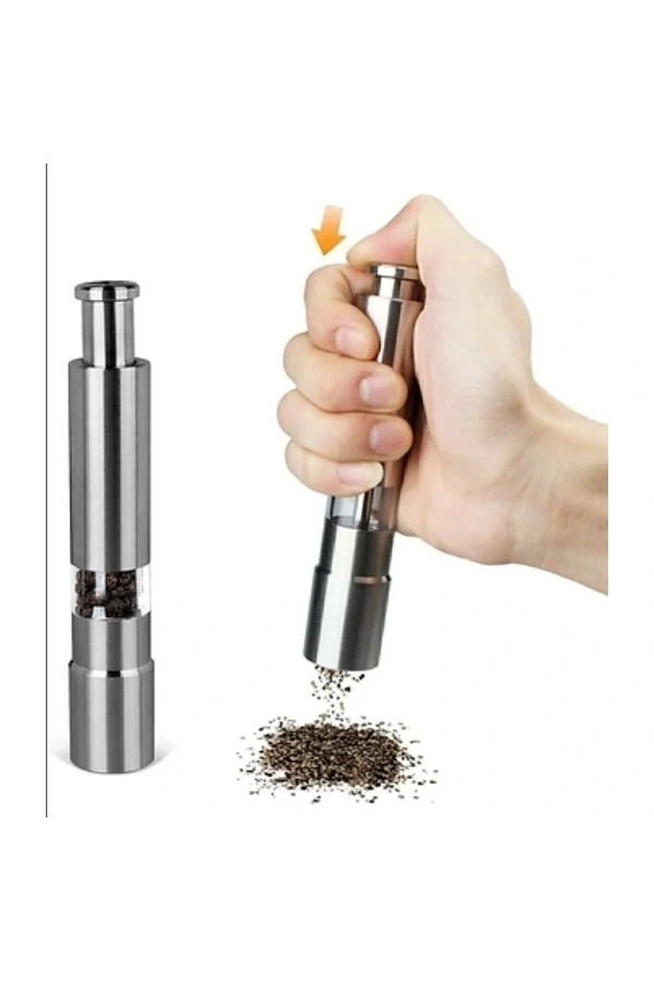 Bidebuvar Paslanmaz Çelik Otomatik Basmalı Baharat Öğütücü