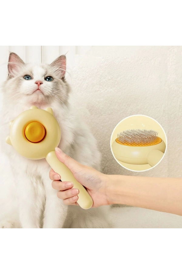 Bidebuvar Pati Tasarımlı Otomatik Temizlenen Evcil Hayvan Tarağı