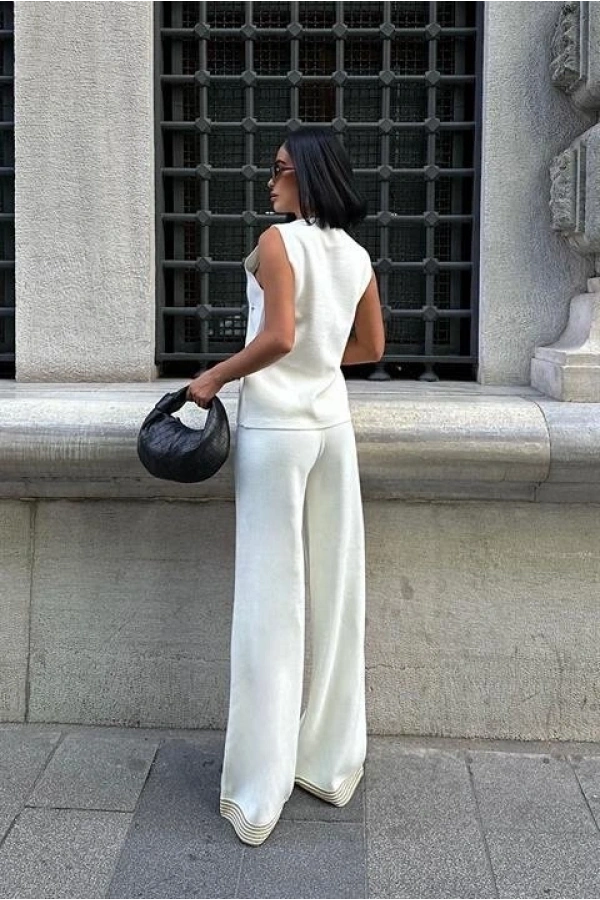 Bidebuvar Paulo Gold Düğmeli Yelek Pantolon Takım 9976