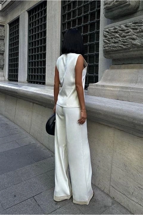 Bidebuvar Paulo Gold Düğmeli Yelek Pantolon Takım 9976