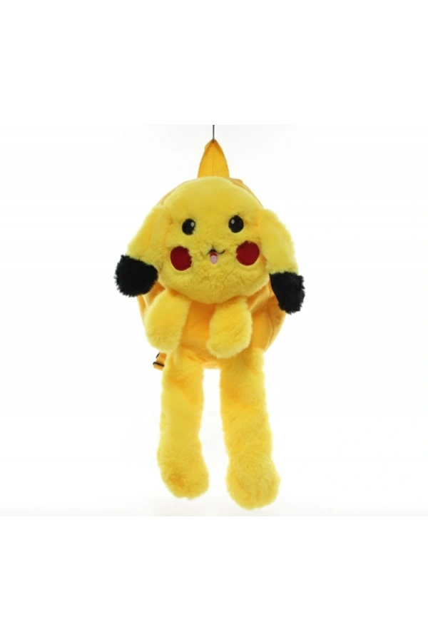 Bidebuvar Peluş Işıklı Oynar Kulaklı Pikachu Sırt Çantası