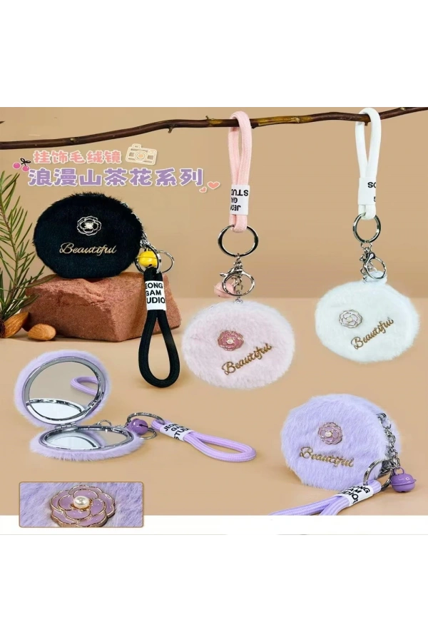 Bidebuvar Peluş Tasarımlı Anahtarlık Cep Aynası