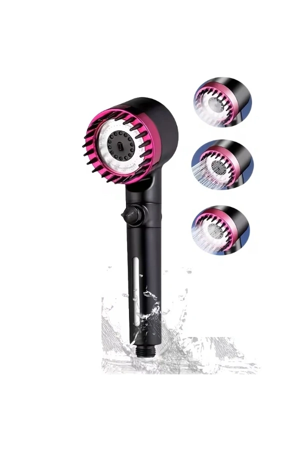 Bidebuvar Pembe 3 Modlu Filtreli Duş Başlığı