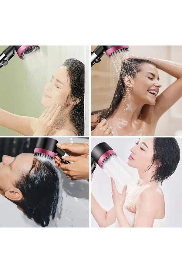 Bidebuvar Pembe 3 Modlu Filtreli Duş Başlığı