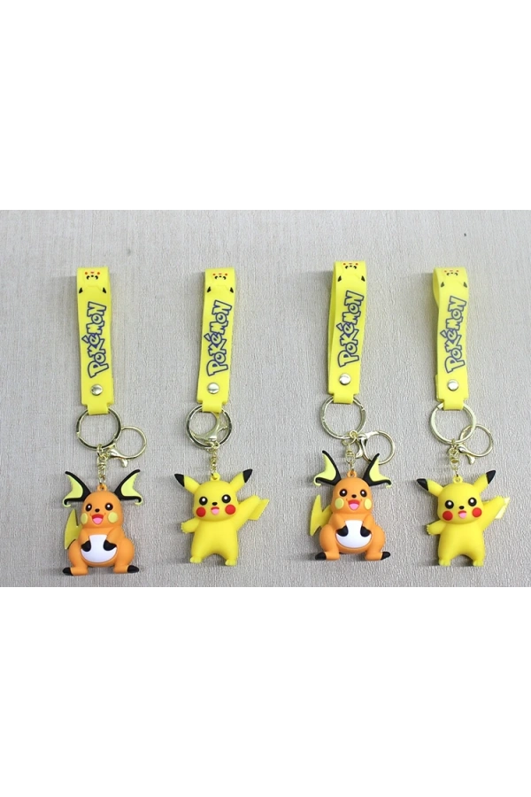 Bidebuvar Pikachu Raichu Silikon Anahtarlık