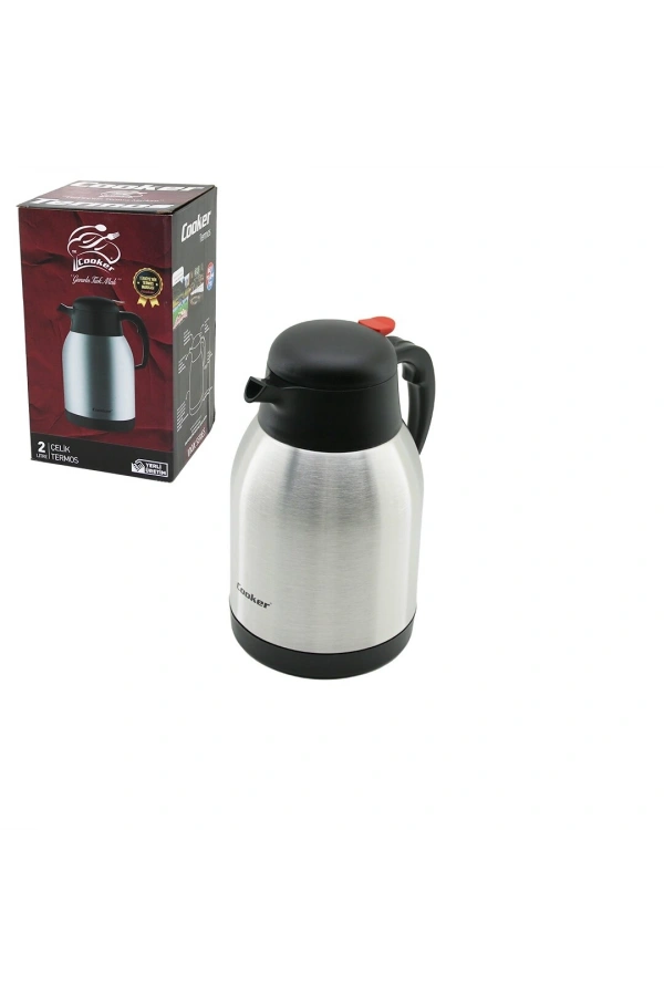 Bidebuvar Piknik Termosu - 2 Litre - 304 Çelik - Çift Contalı Kapak