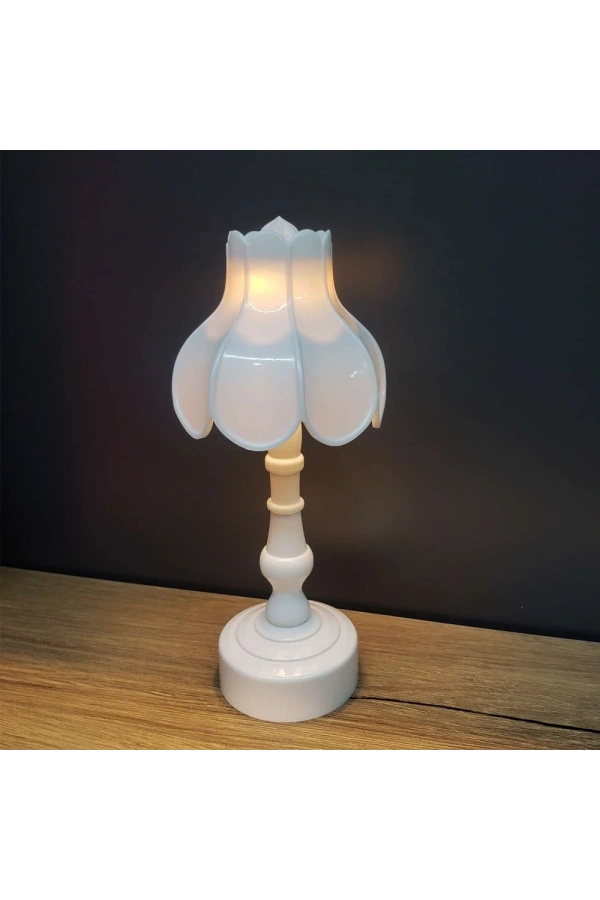 Bidebuvar Pilli Dekoratif Abajur Masa Lambası