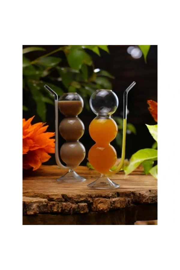 Bidebuvar Pipetli Boğumlu Cam Bardak