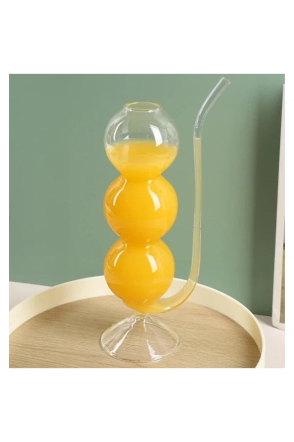 Bidebuvar Pipetli Boğumlu Cam Bardak