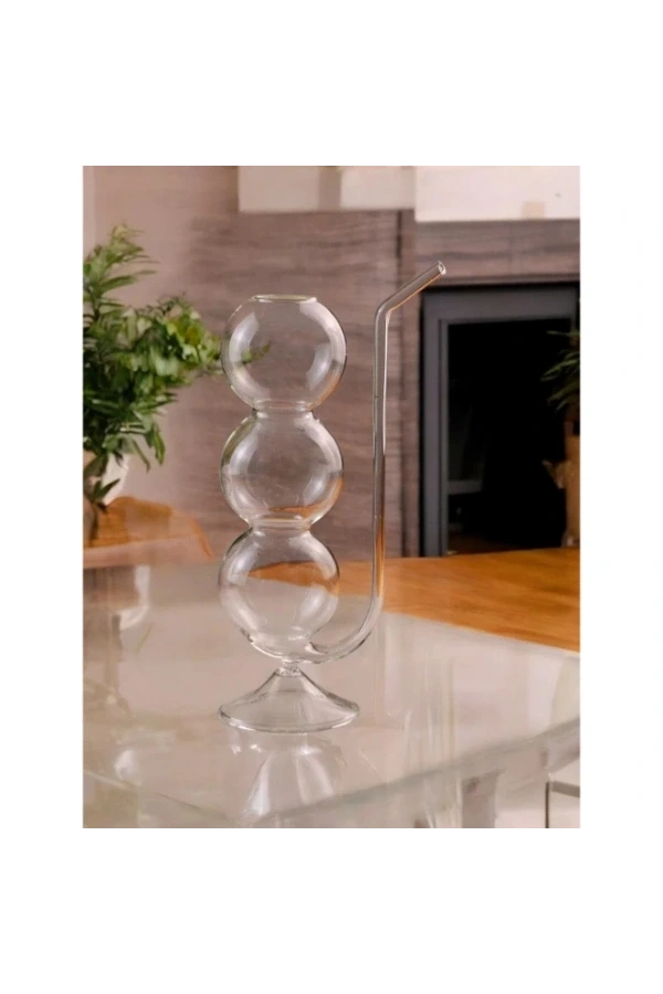 Bidebuvar Pipetli Boğumlu Cam Bardak