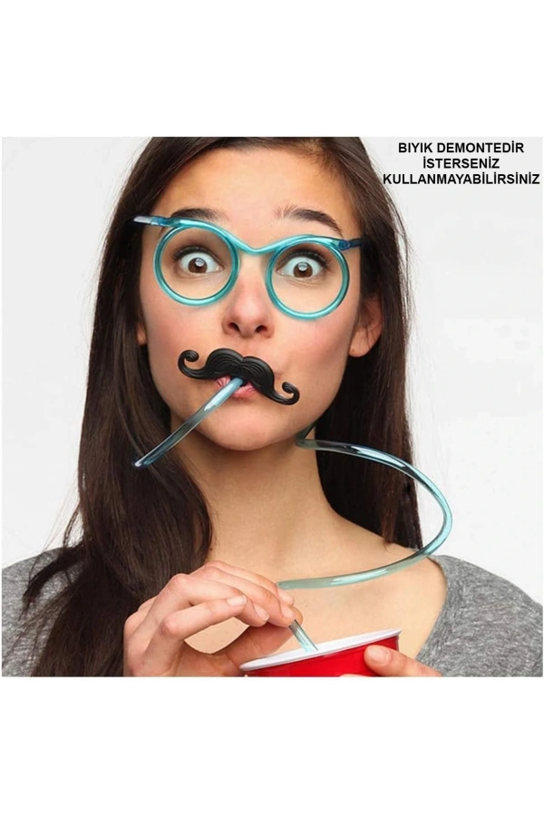 Bidebuvar Pipetli Parti GözlüğüMavi Renk
