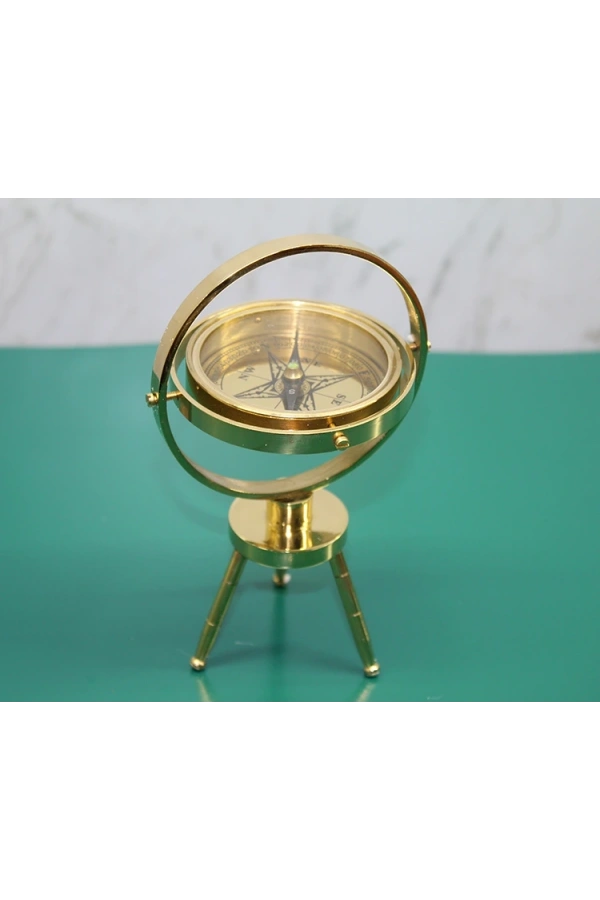 Bidebuvar Pirinç Masa Üstü Pusula Model 2